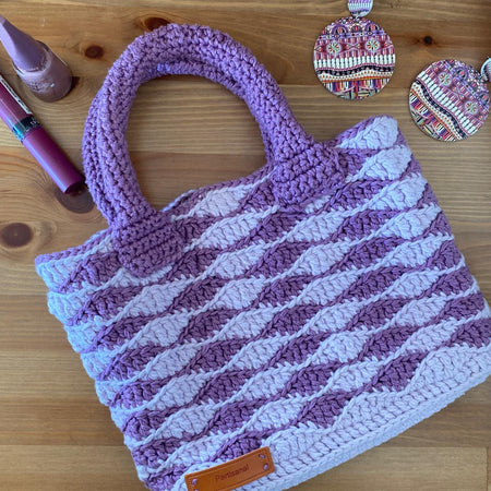 The Lavender Ripple Crochet Bag – Convertible Handbag