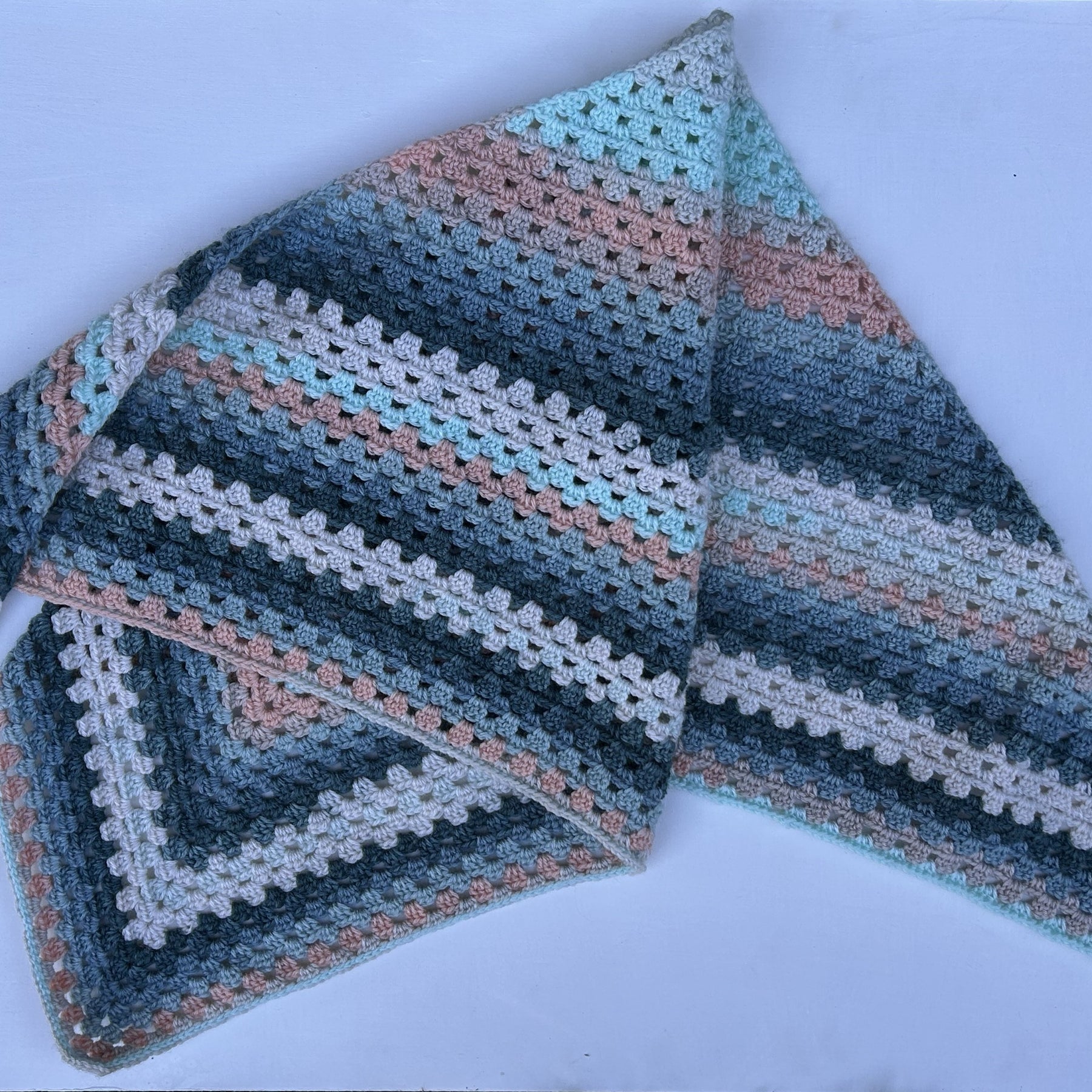 Triangle Shawl - Crochet Multicoloured