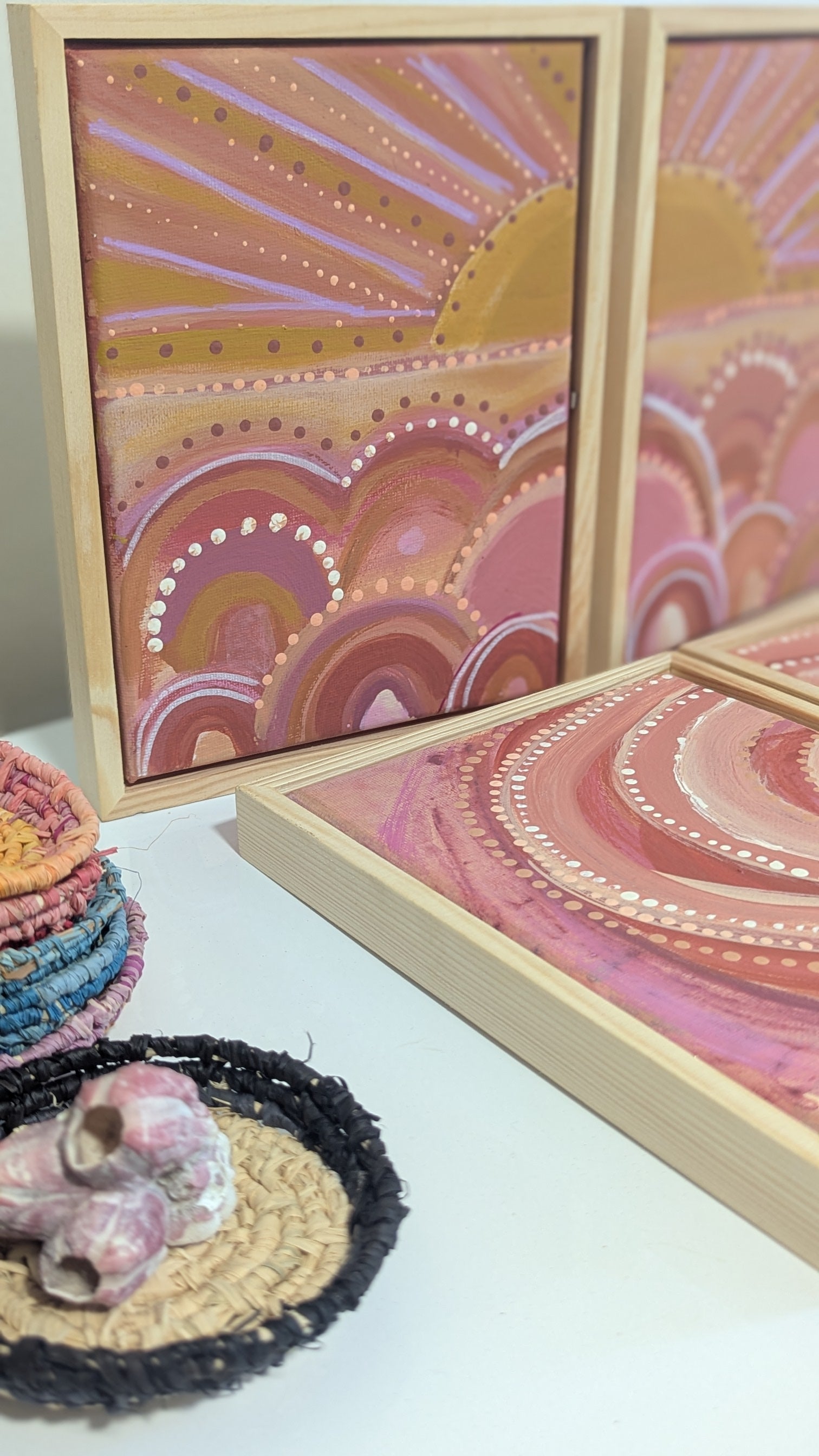 Small Framed Paintings - Original Acrylic on Canvas