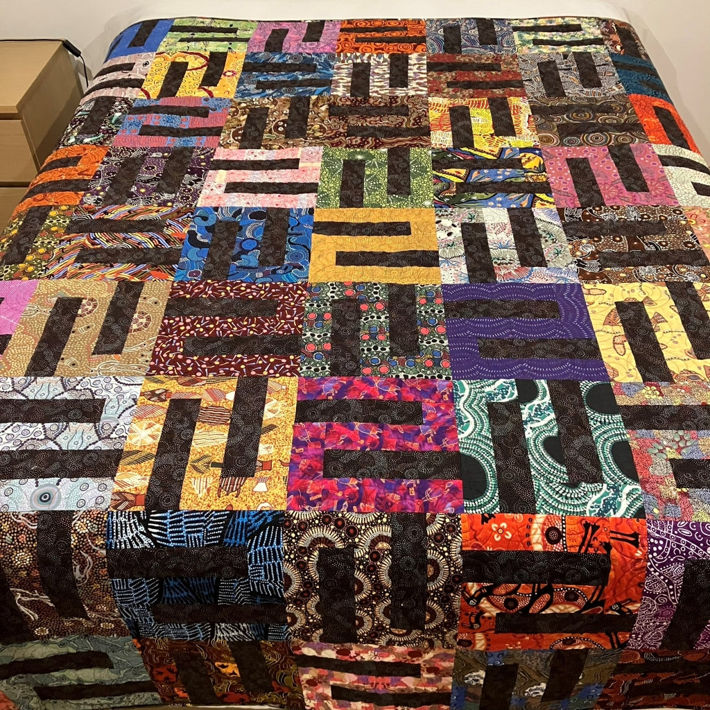 handmade patchwork quilt australia - queen sized
