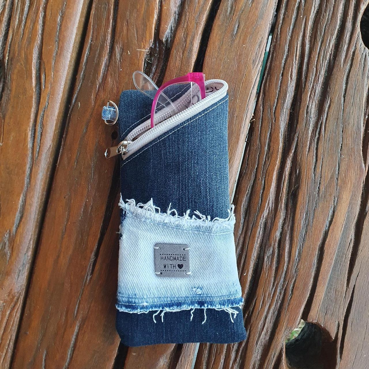 Recycled Denim Glasses Case