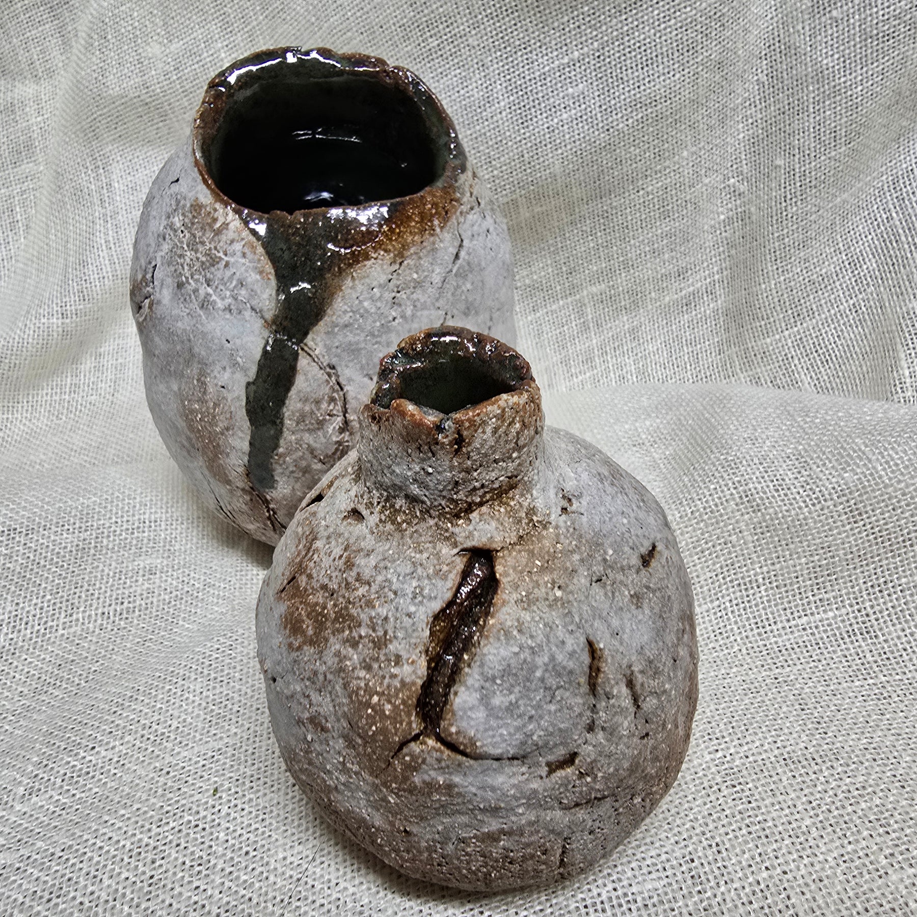 Rustic bud vases set of 2