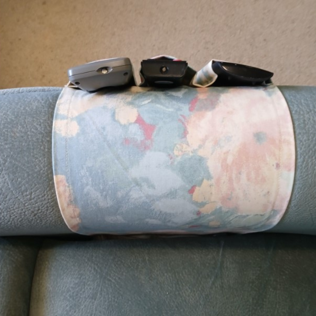 Fabric Remote Control Holder- 3 Pocket Floral