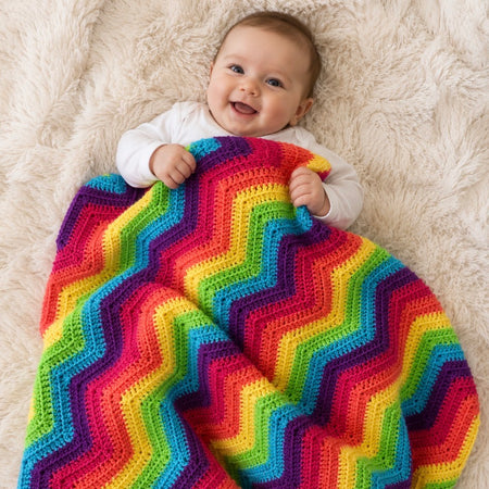 Rainbow Chevron Baby Blanket- Made to Order