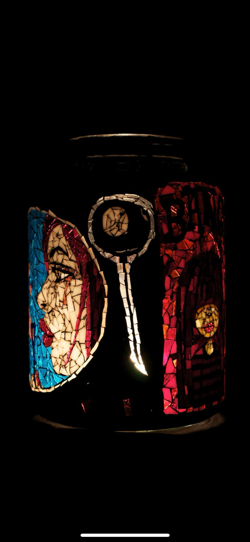 Custom Handmade Stained Glass Mosaic Votive