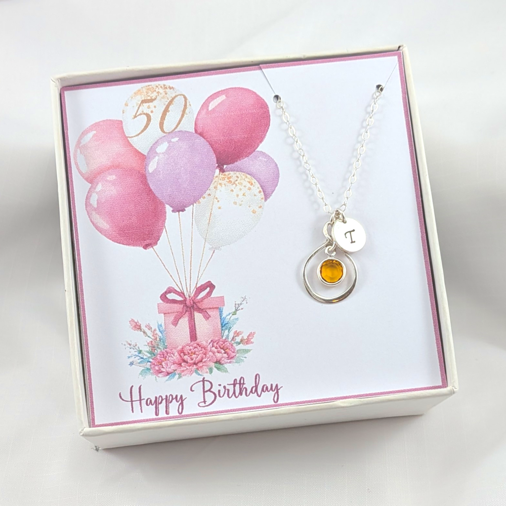 Personalized Birthday Necklace,Select 40,50,60,70