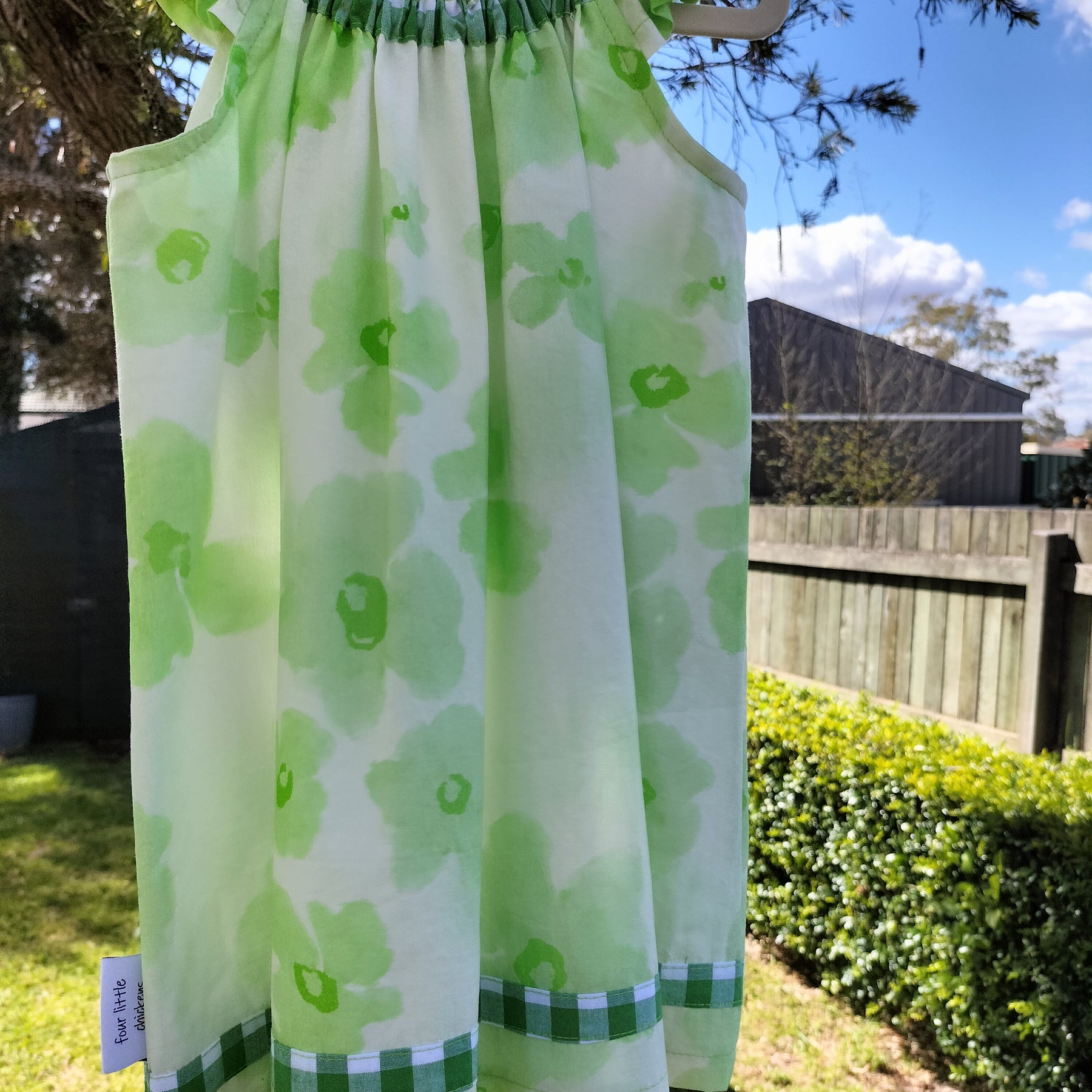 Sofia Dress – Green flowers