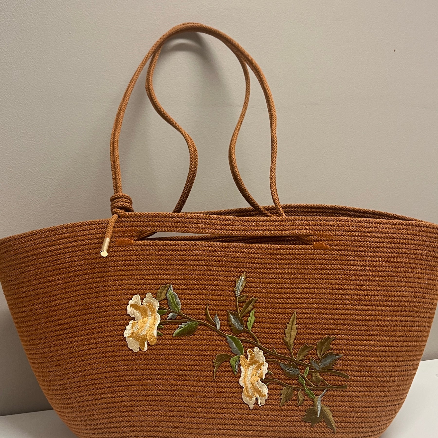 Floral rope bag