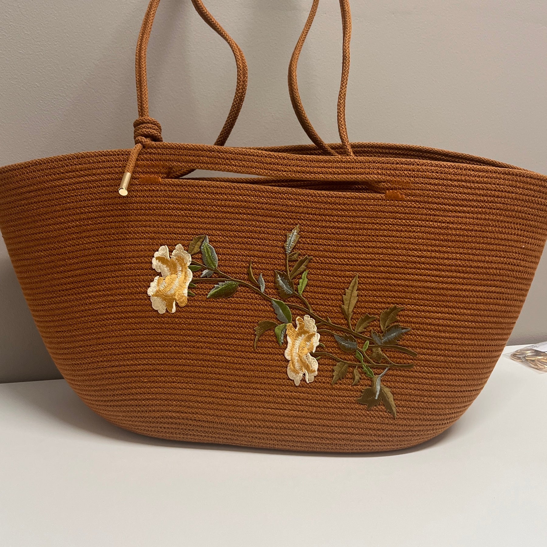 Floral rope bag