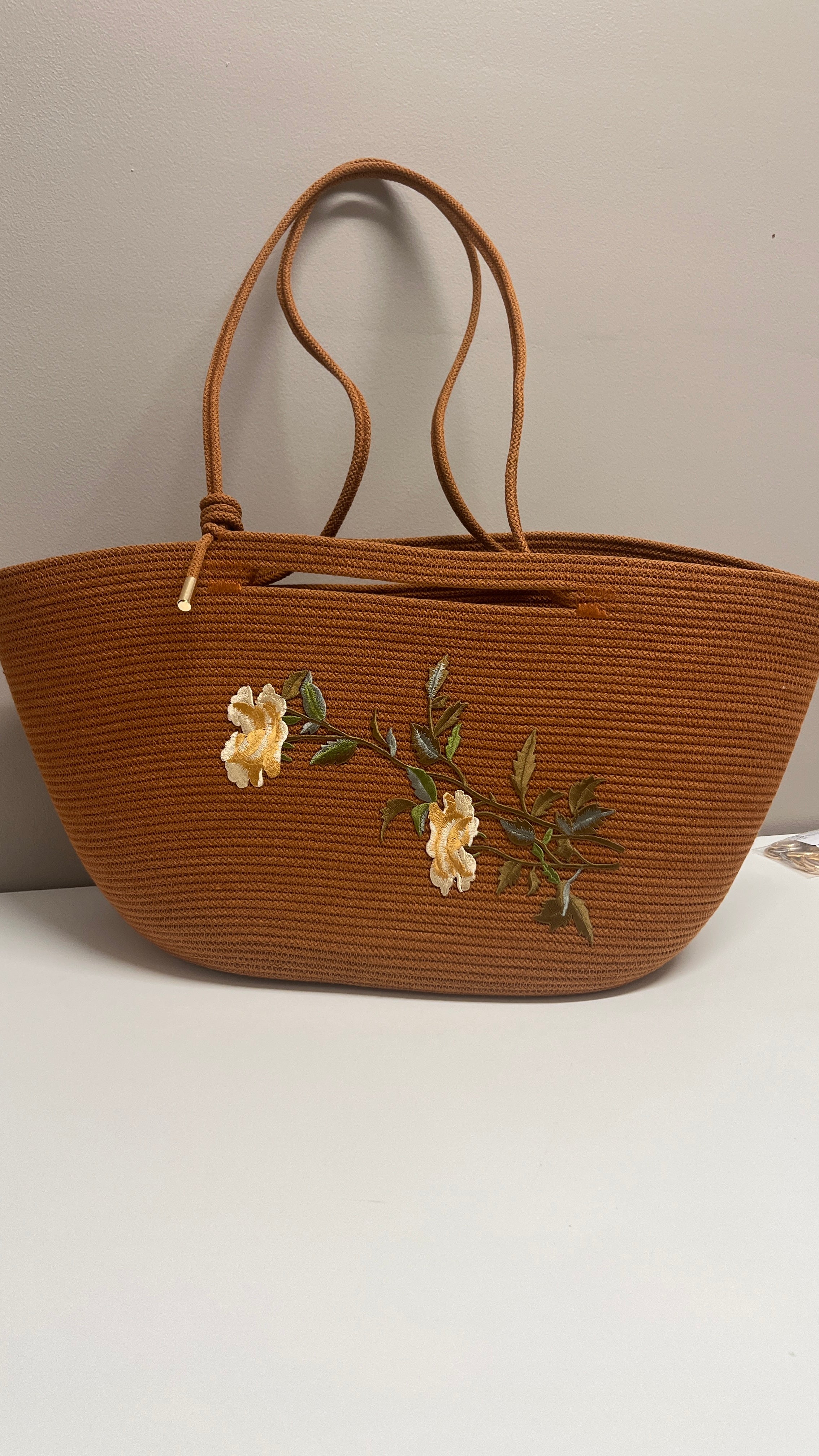Floral rope bag