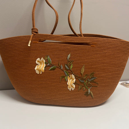 Floral rope bag