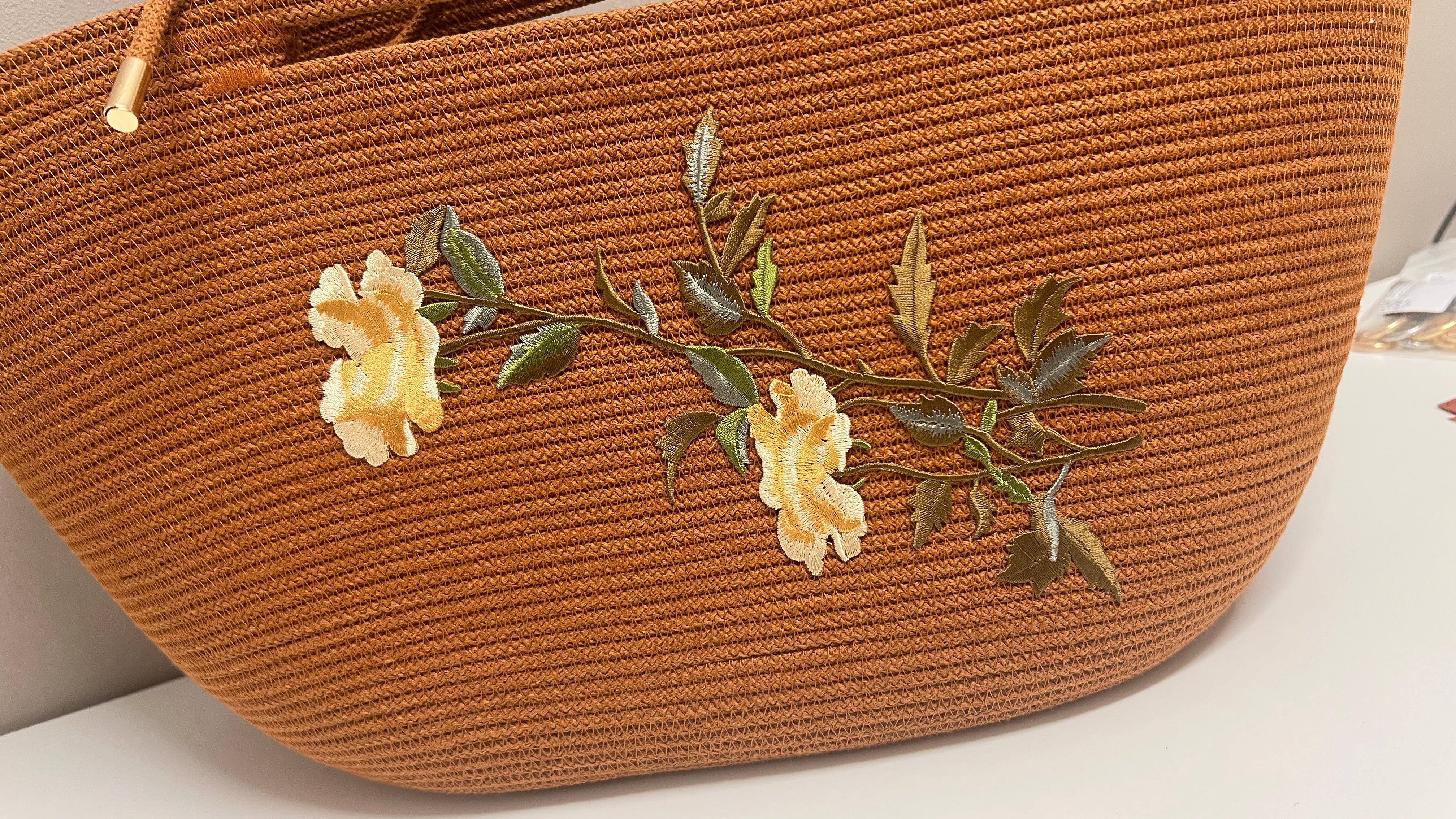 Floral rope bag