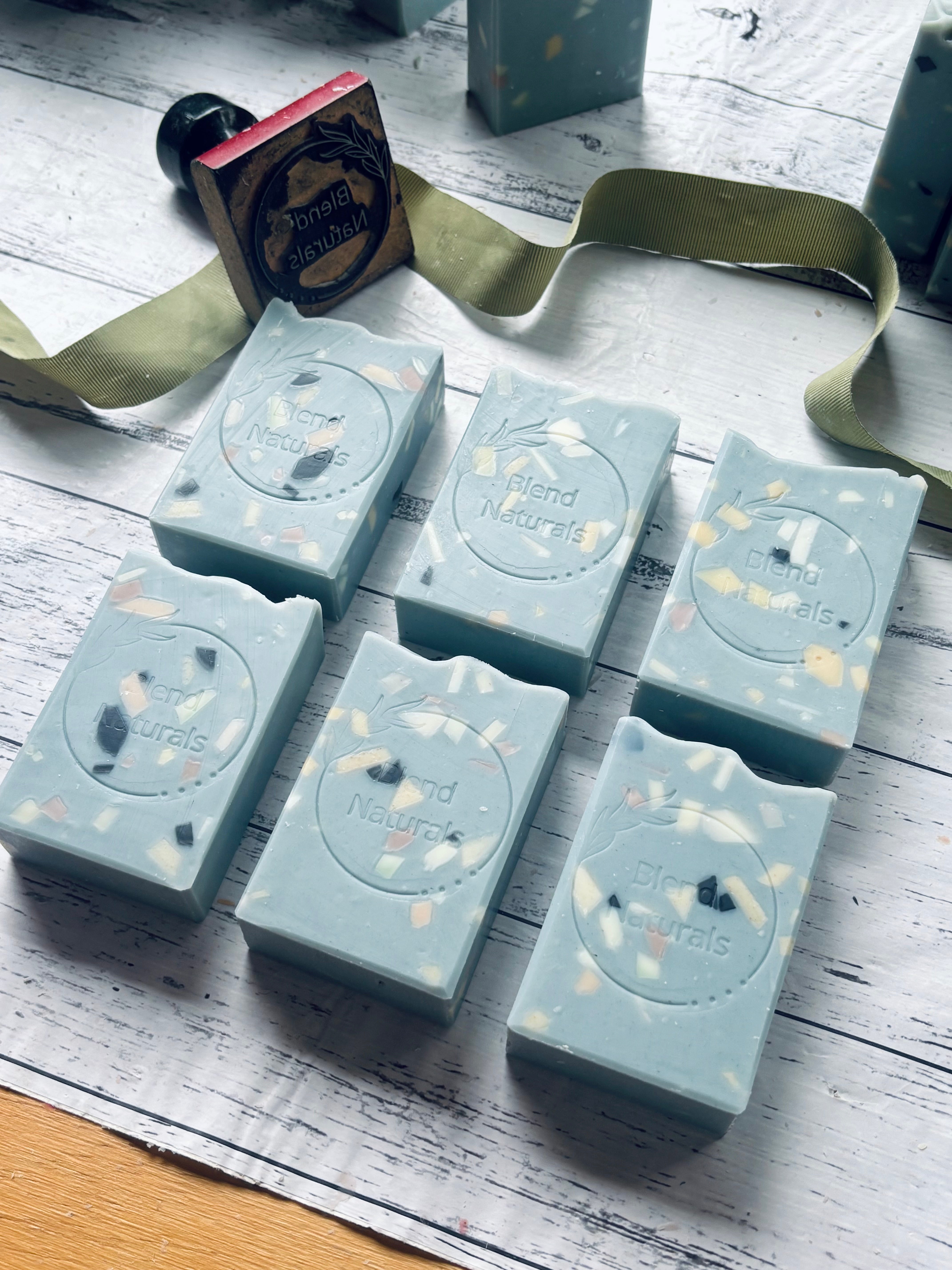 Handcrafted Natural Soap | Terrazzo Blue