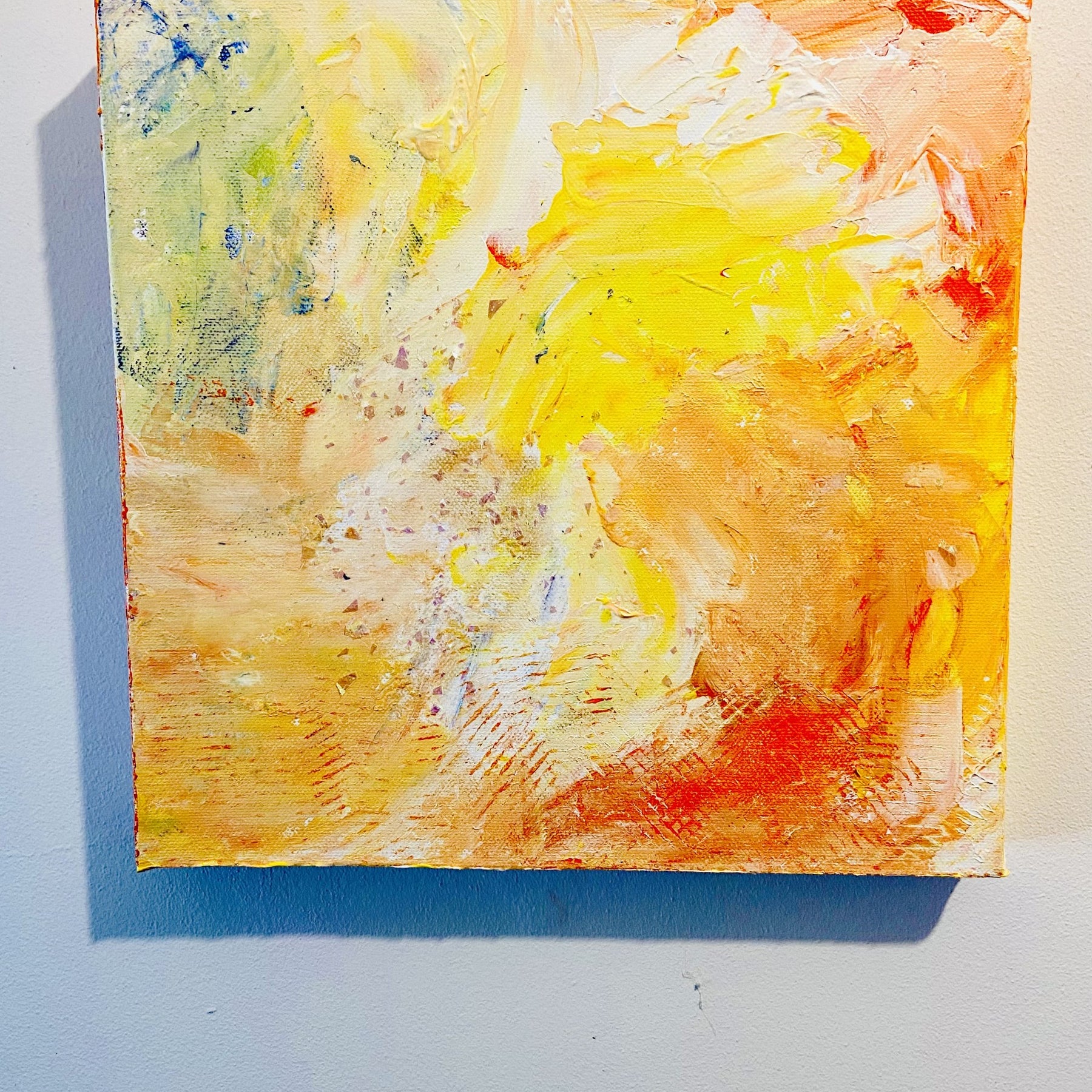 Delicata Abstract Acrylic Canvas Painting by Australian Artist Margo Humphries (30.5x30.5cm)