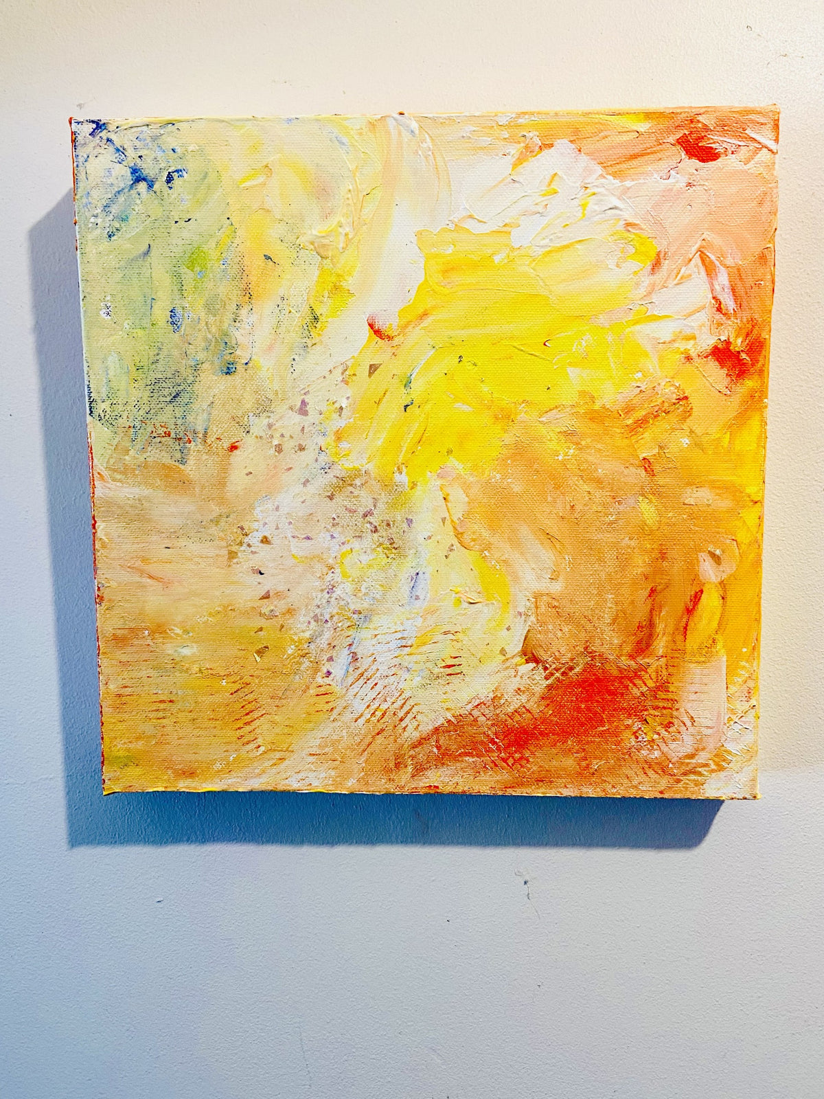 Delicata Abstract Acrylic Canvas Painting by Australian Artist Margo Humphries (30.5x30.5cm)