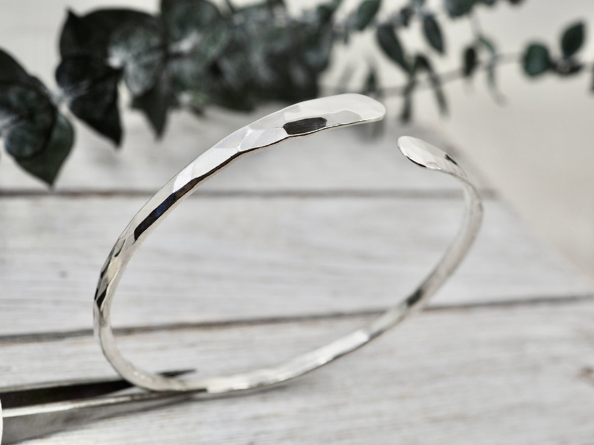 Bronze open bangle | Silver open bangle | Handmade bronze jewellery