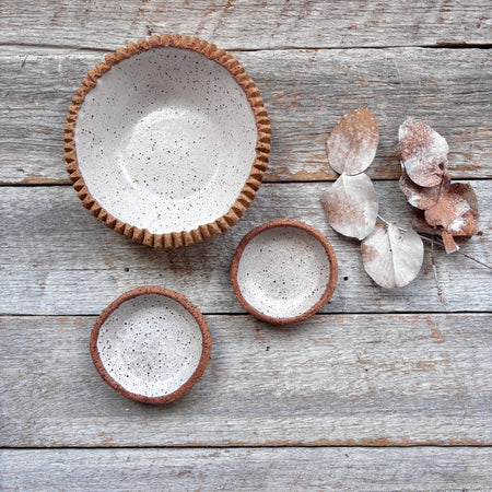Rustic Ceramic Bowl & Dishes | Set of 3 | SPRING SALE BUNDLE No.8
