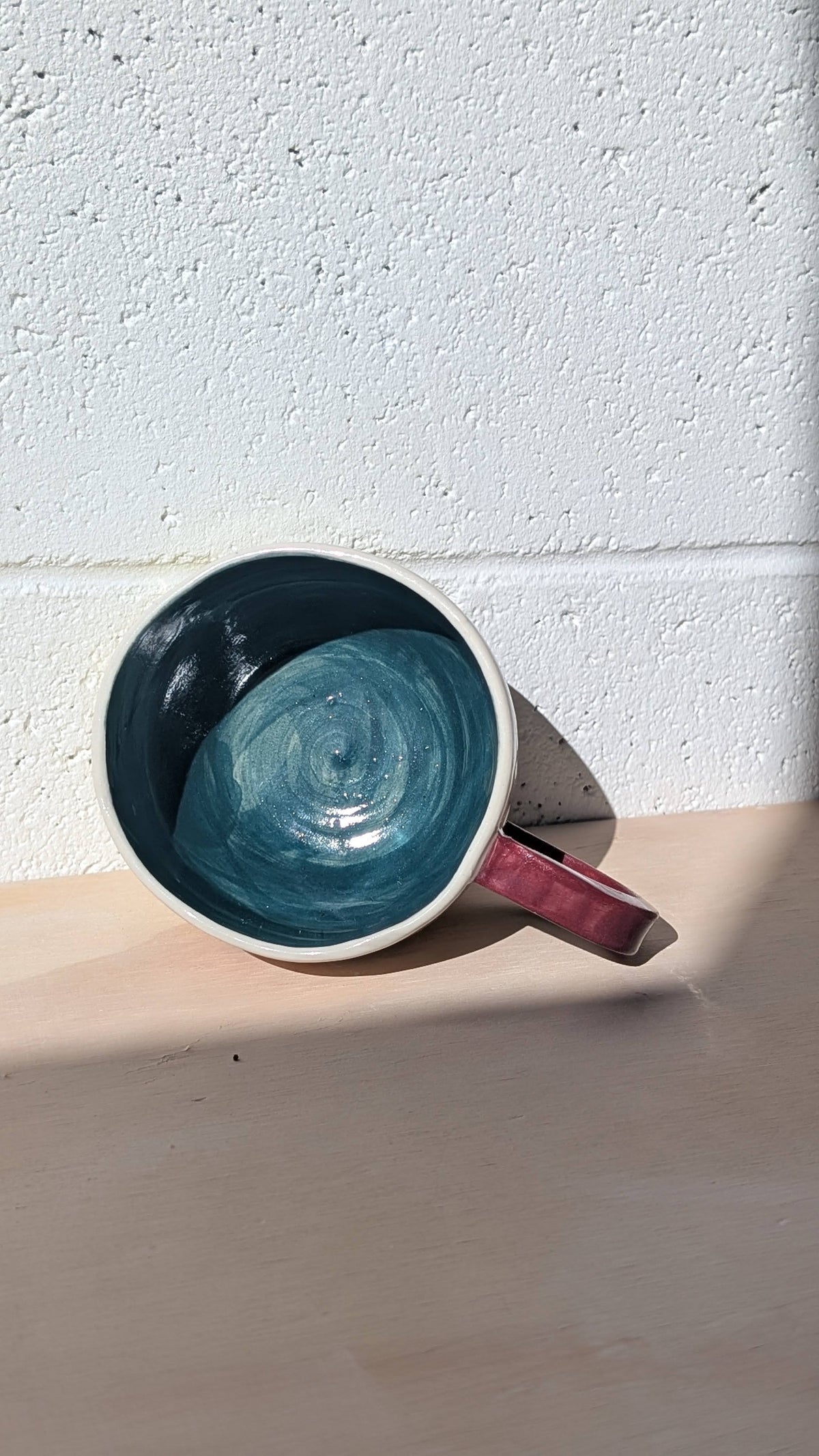 Ceramic handpainted "Crocheting Lady" Mug
