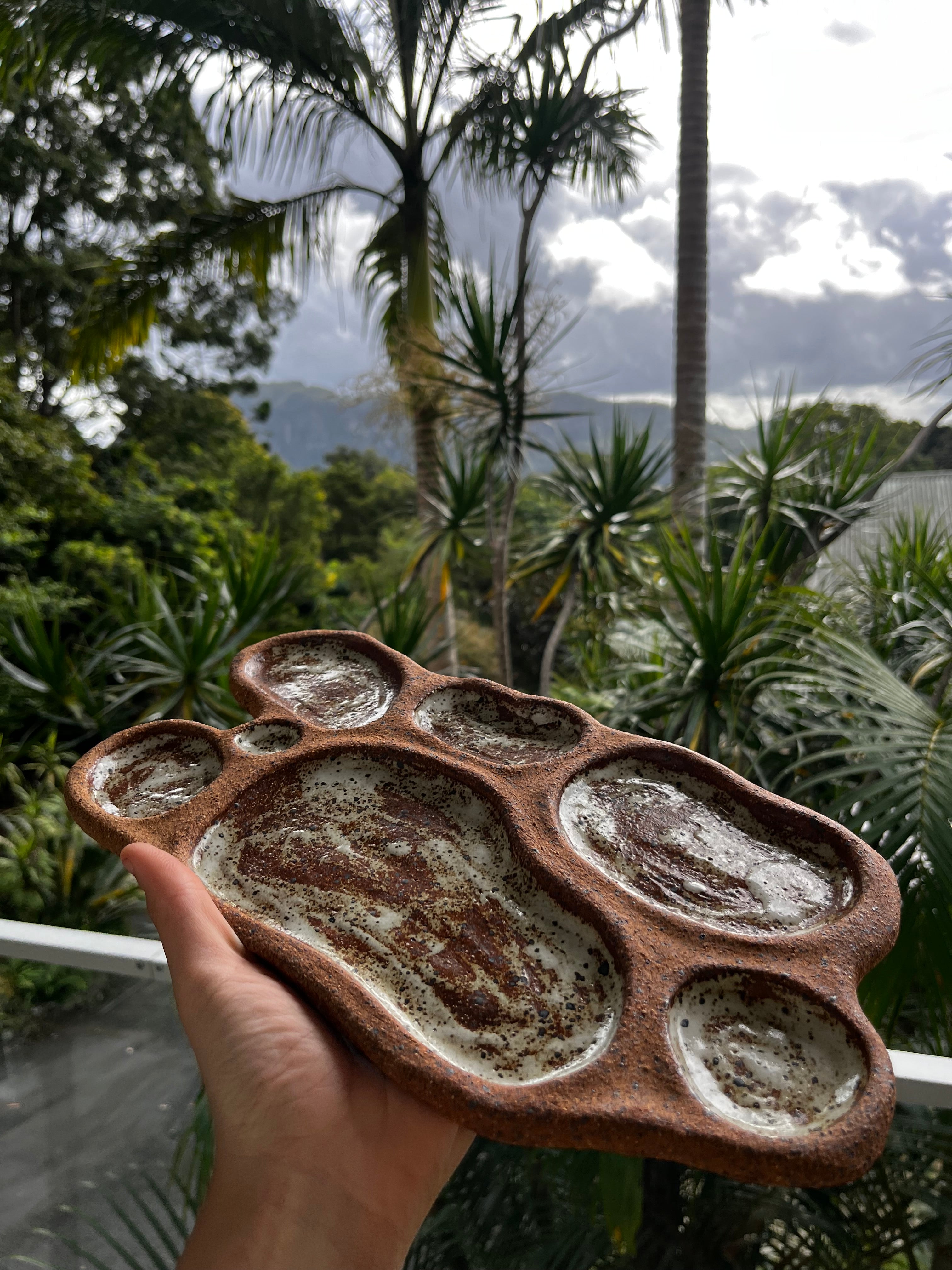 Earth section Ceramic platter