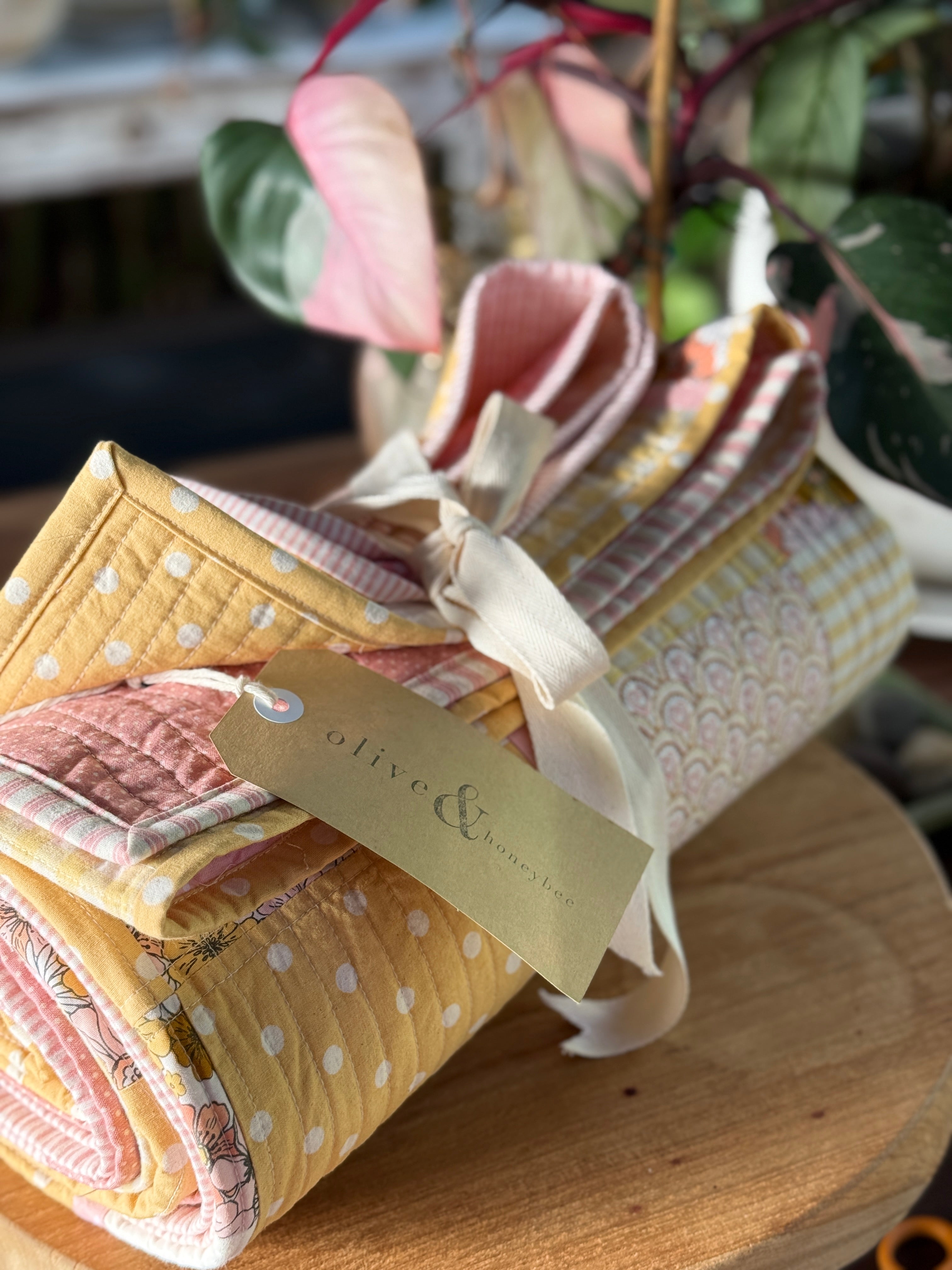 Blossom Patchwork Quilt: Reversible Pastel Design