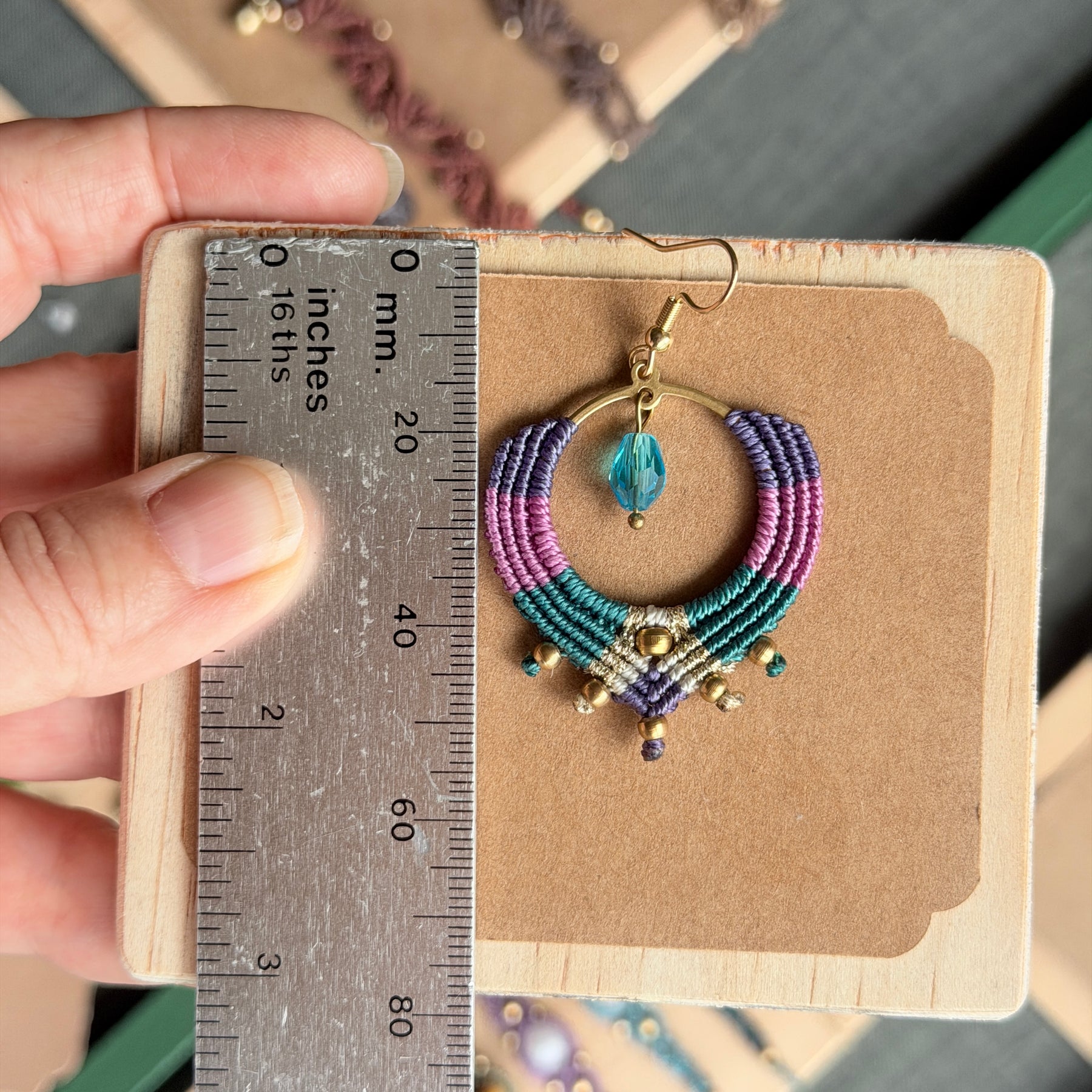 Macrame Multicolour Hoops - several options