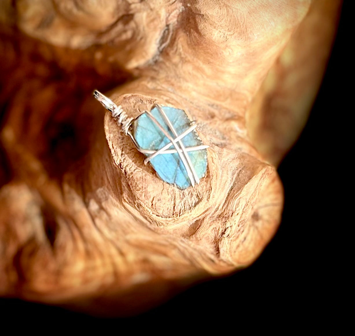 Silver Labradorite Pendant #1