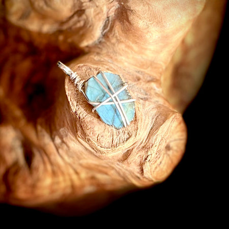 Silver Labradorite Pendant #1