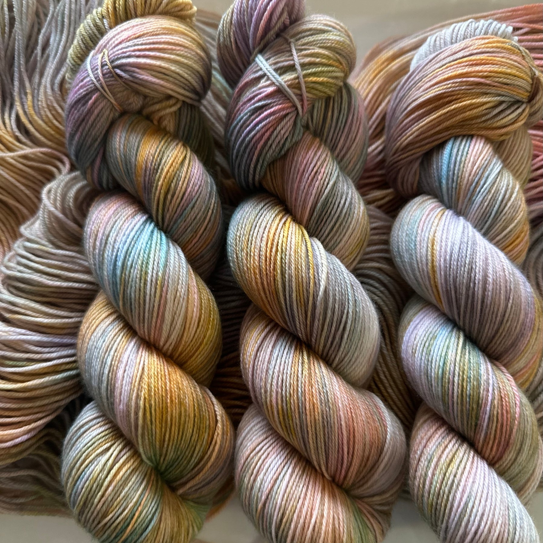 Dark Pastels - 4ply sock yarn