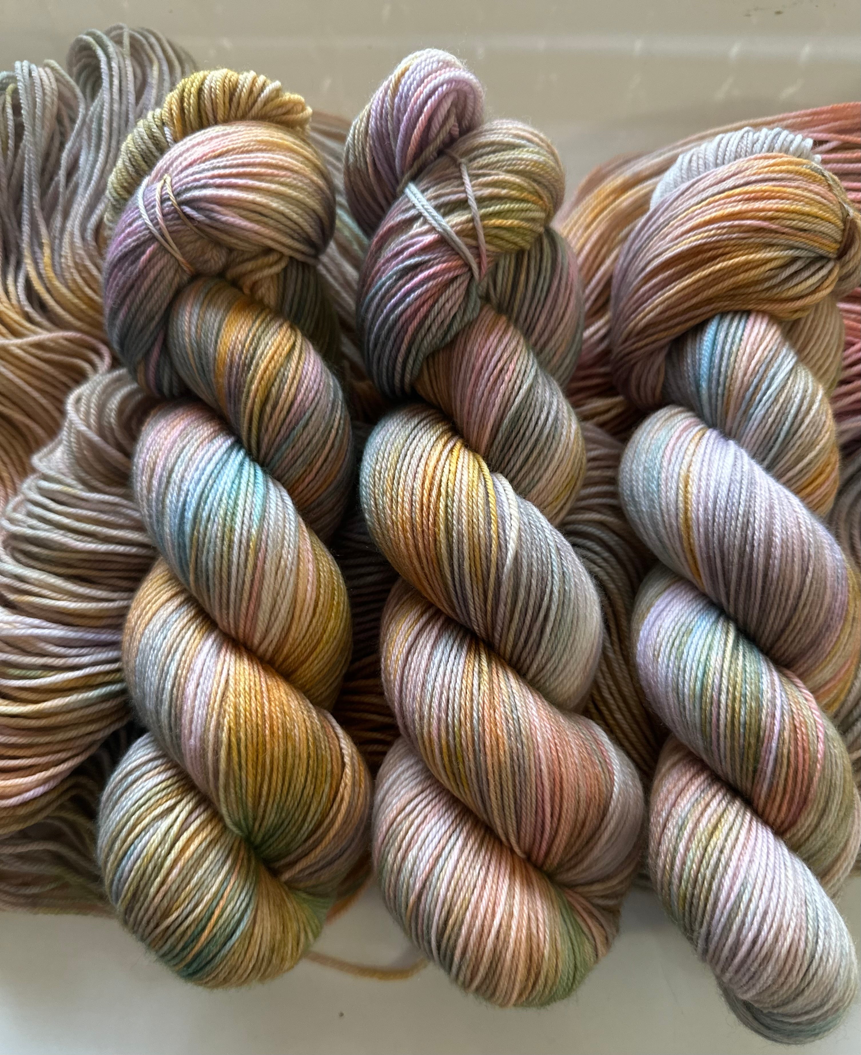 Dark Pastels - 4ply sock yarn