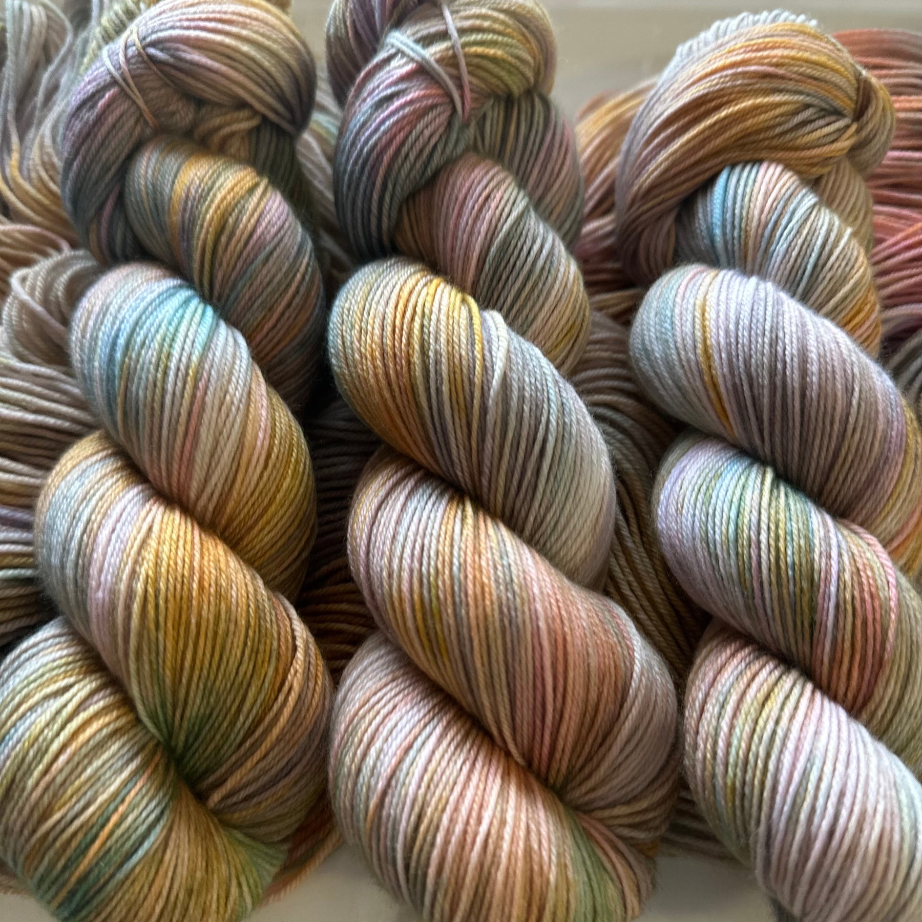 Dark Pastels - 4ply sock yarn