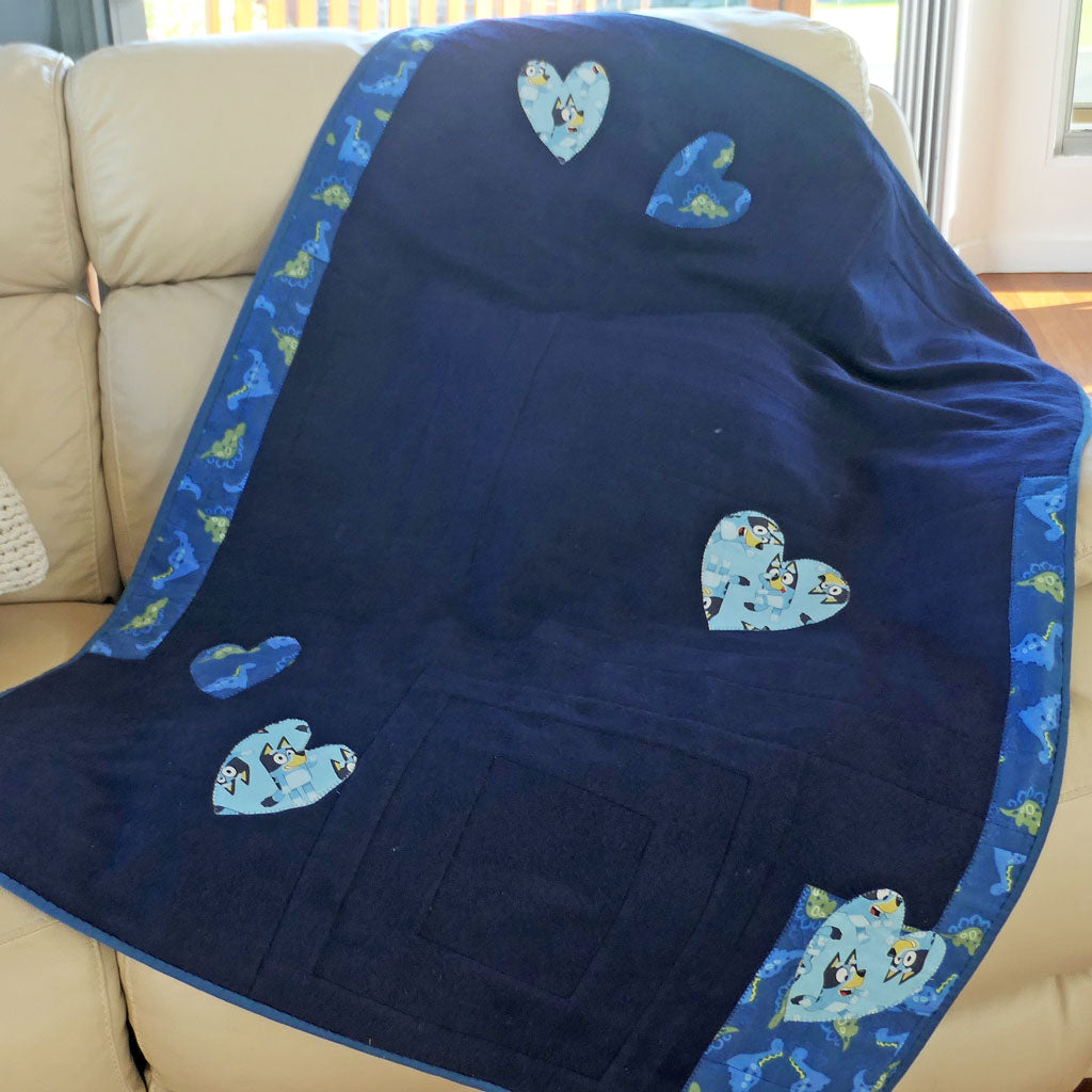 Snuggle rug, Bluey, Dinosaurs, handmade,