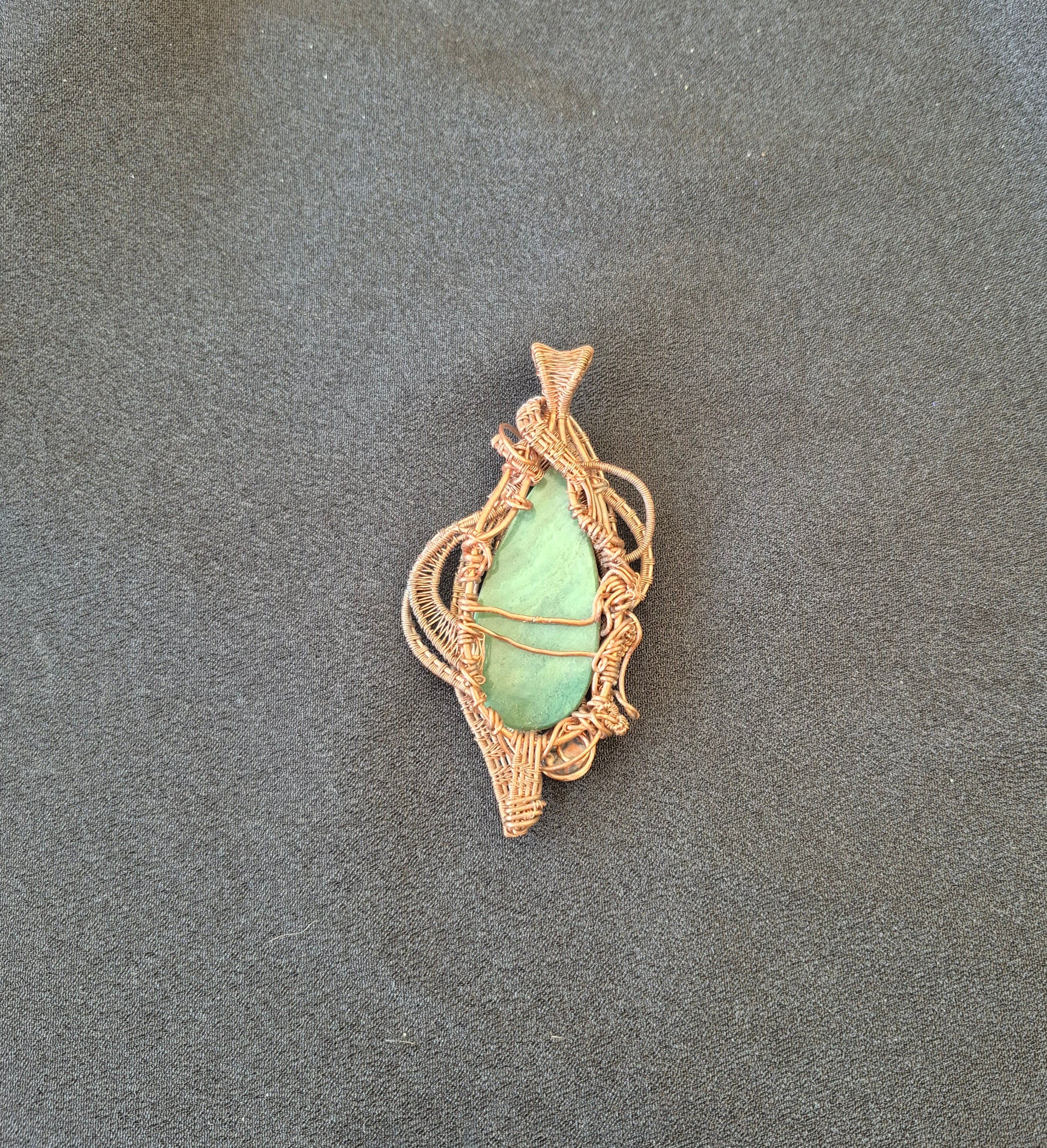 Whispering Fern Nephrite Jade Pendant