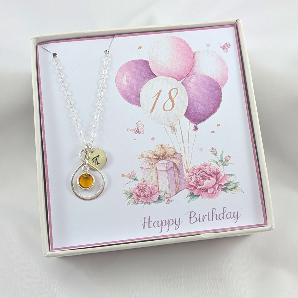 Personalized Birthday Necklace,Select 16,18,21,30
