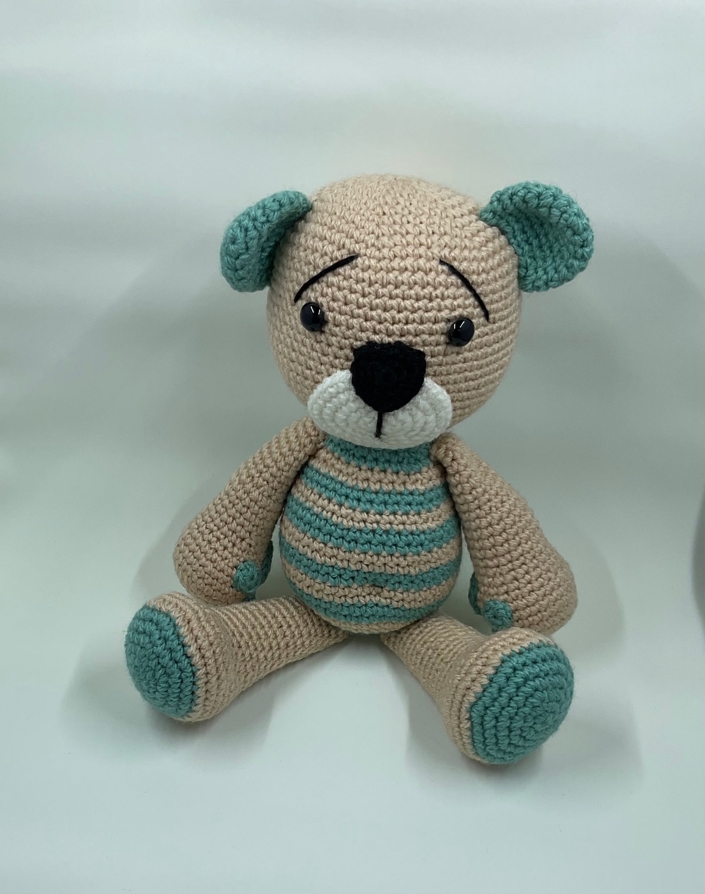 Handmade crochet teddy bear