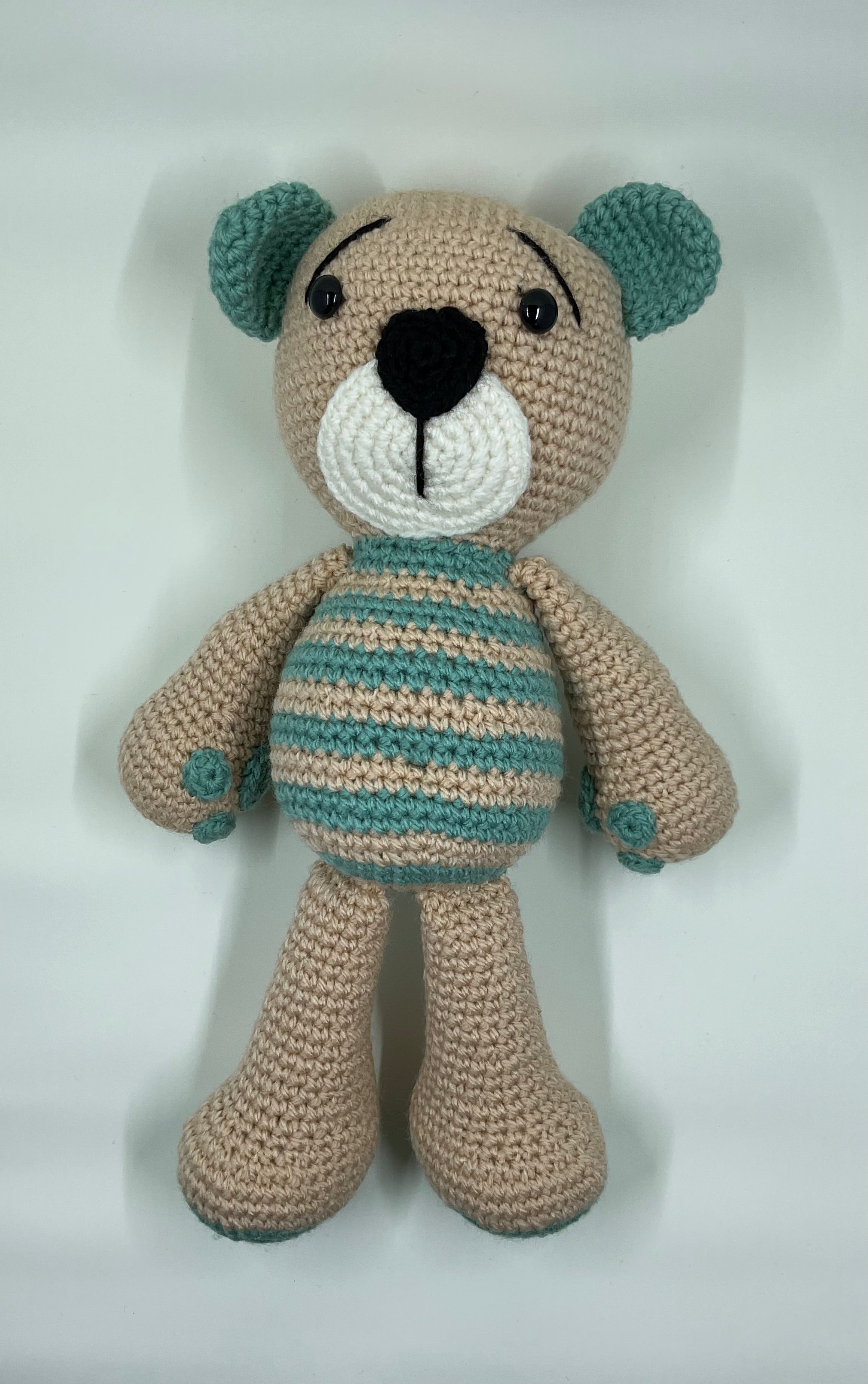 Handmade crochet teddy bear