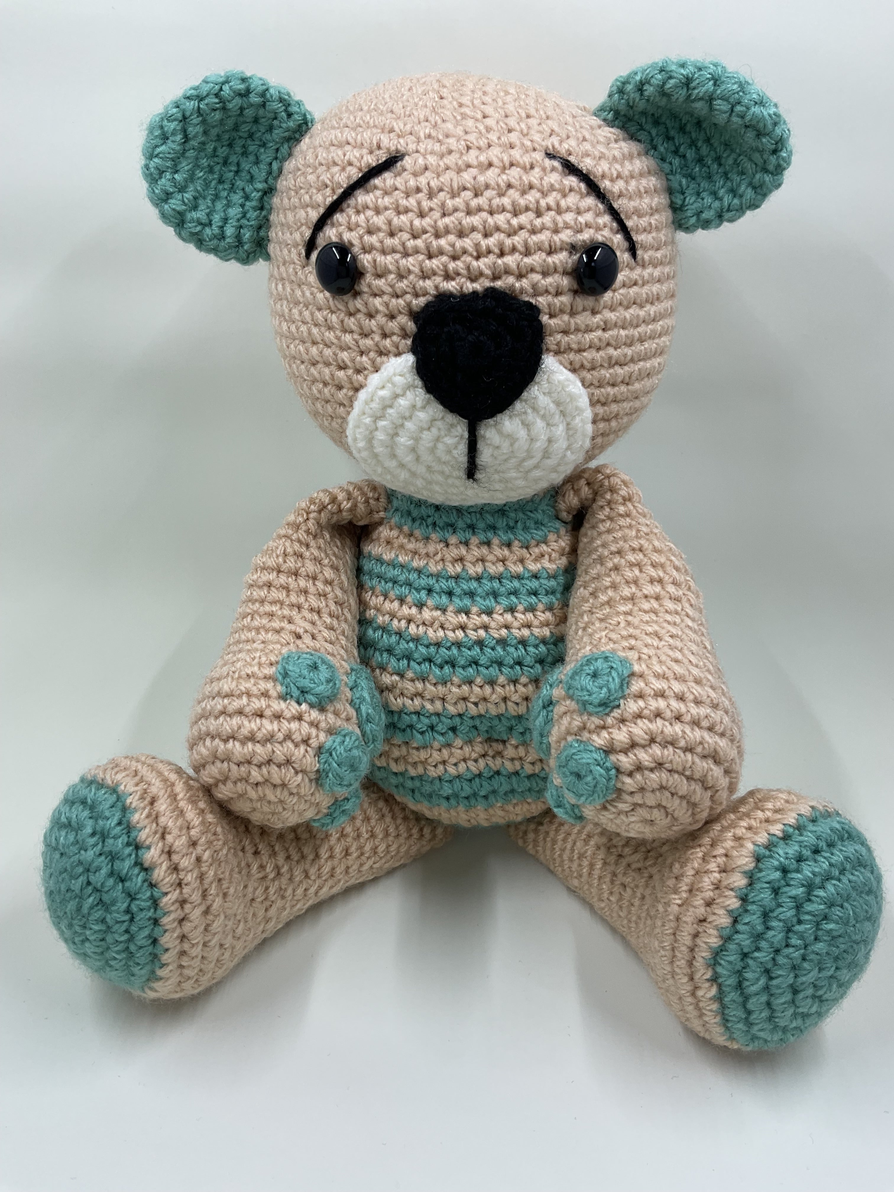 Handmade crochet teddy bear