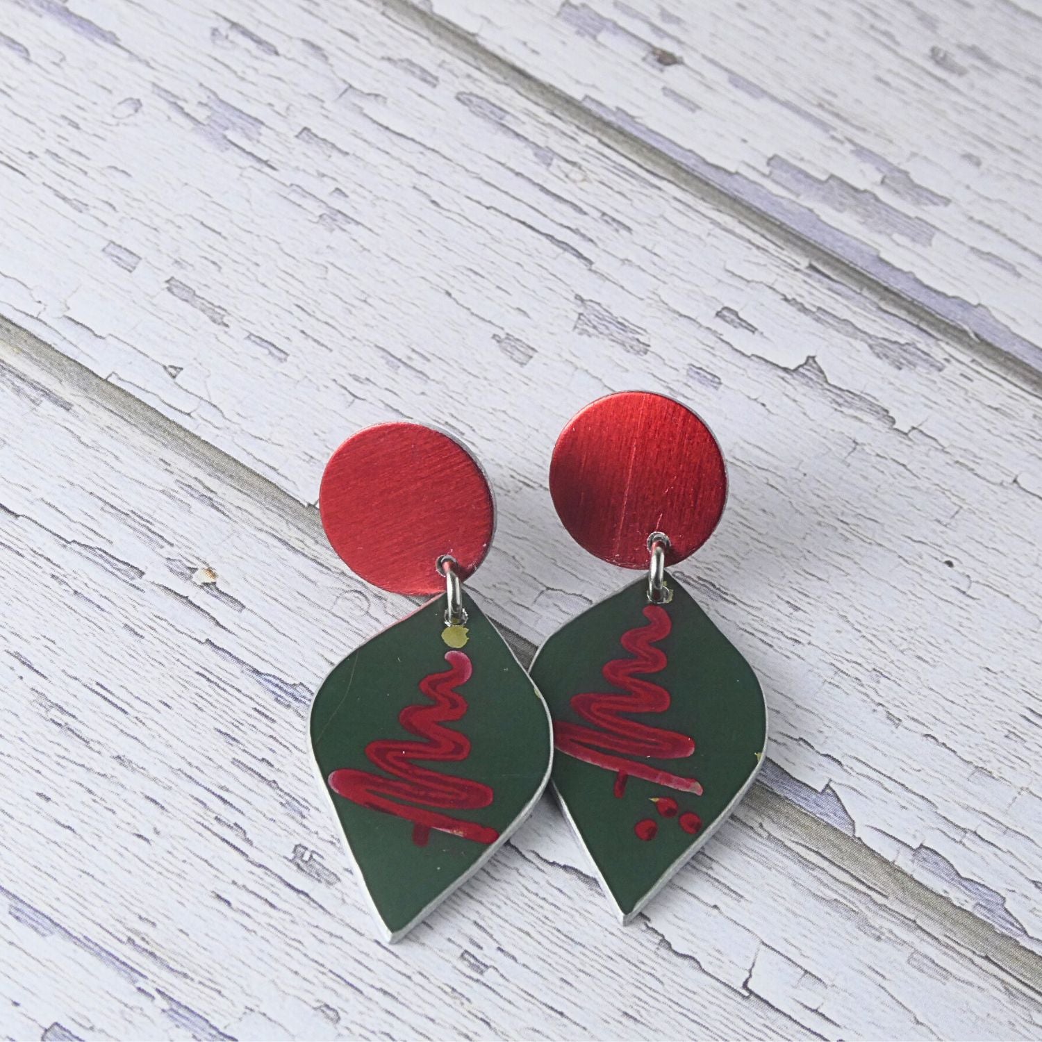 Anodised aluminium earrings - Christmas Cheer Collection