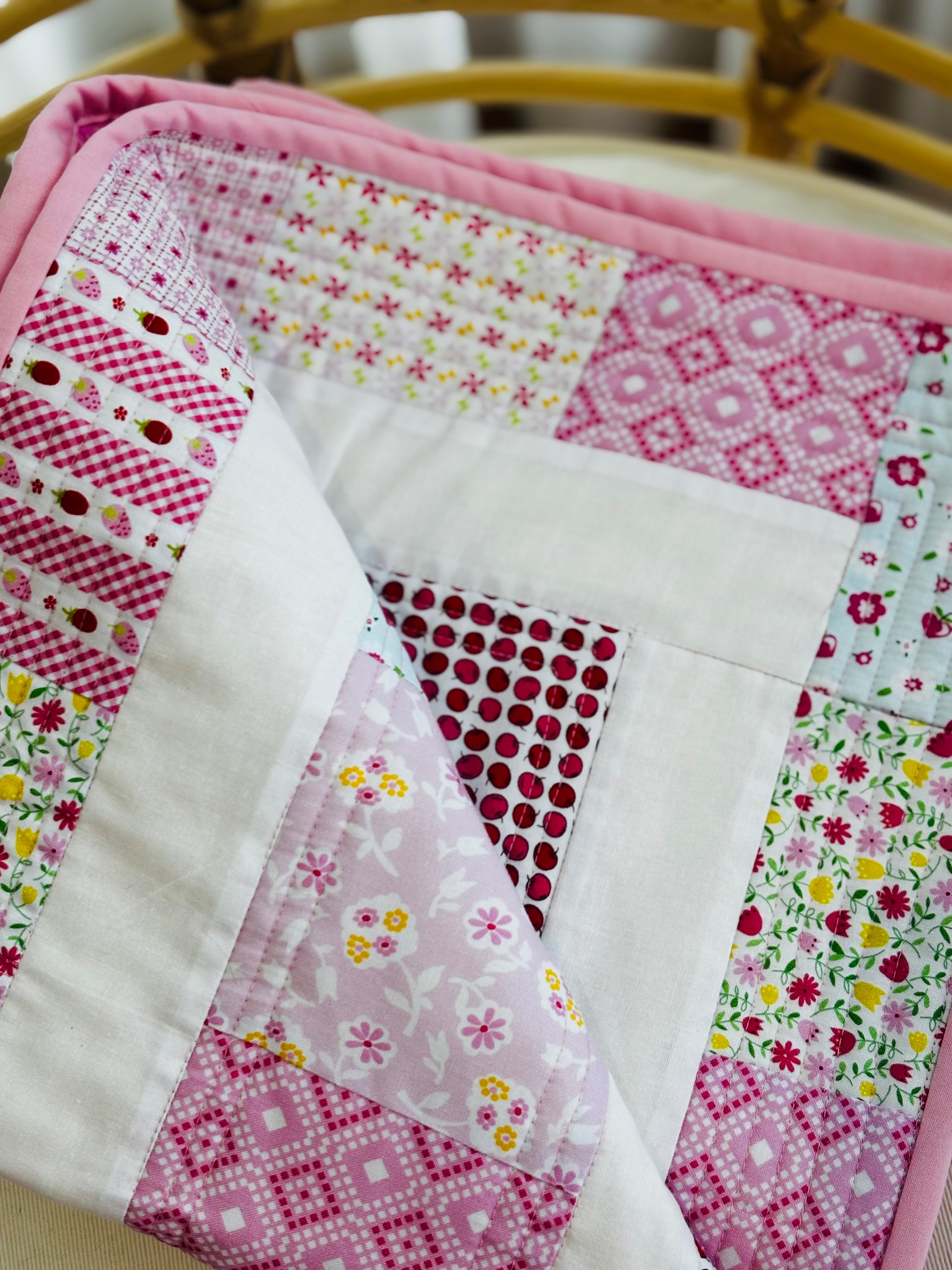 Pretty in Pink Quilted Blanket keepsake