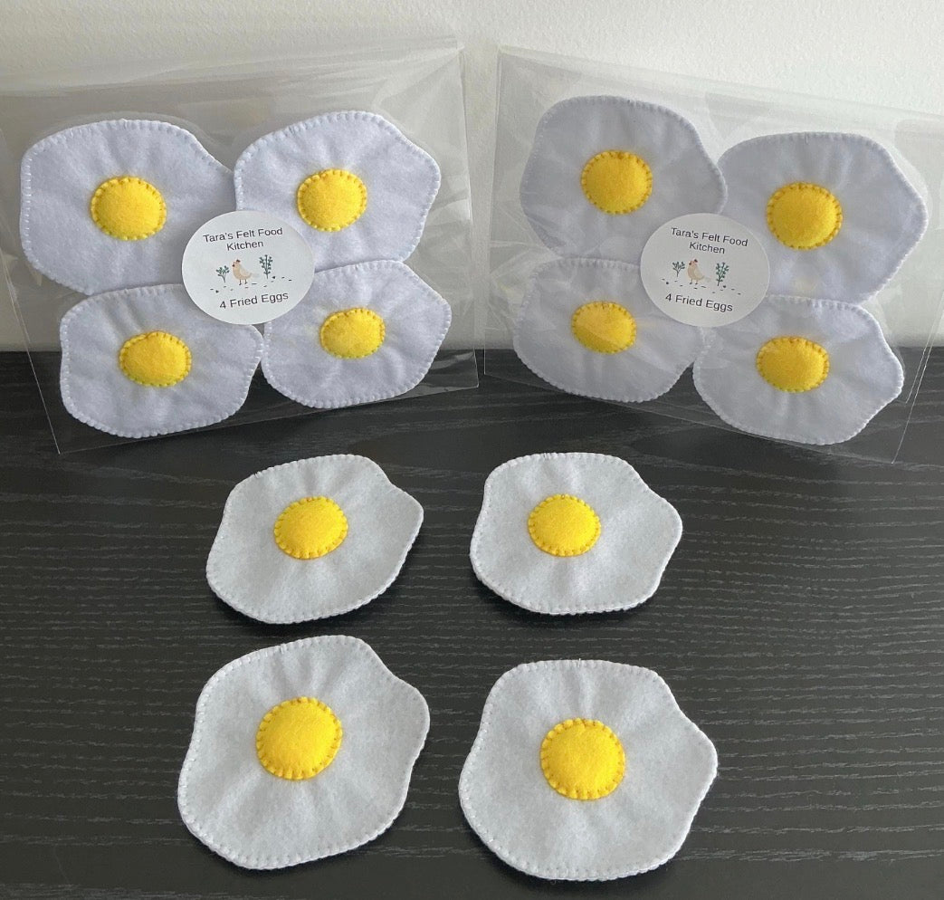 Felt fried eggs (set 4)