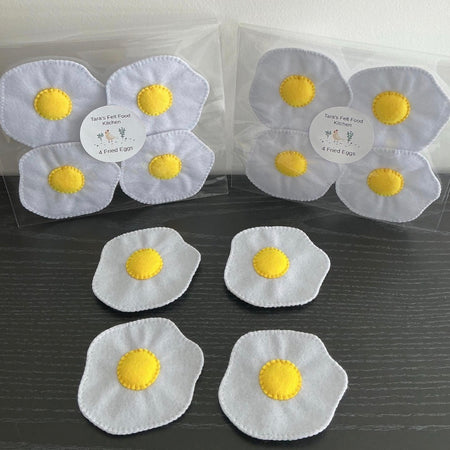 Felt fried eggs (set 4)