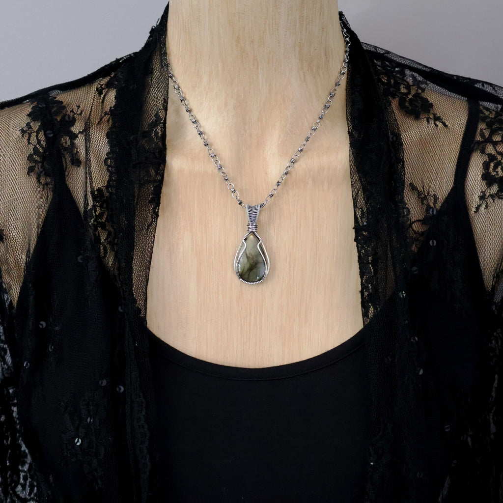 Sterling Silver Labradorite Pendant ~ Talisman of Magick