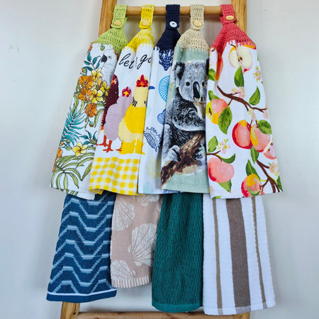 Kitchen Hand Towel | Hanging | Cotton | SINGLE LAYER | 9 Styles - 1-9