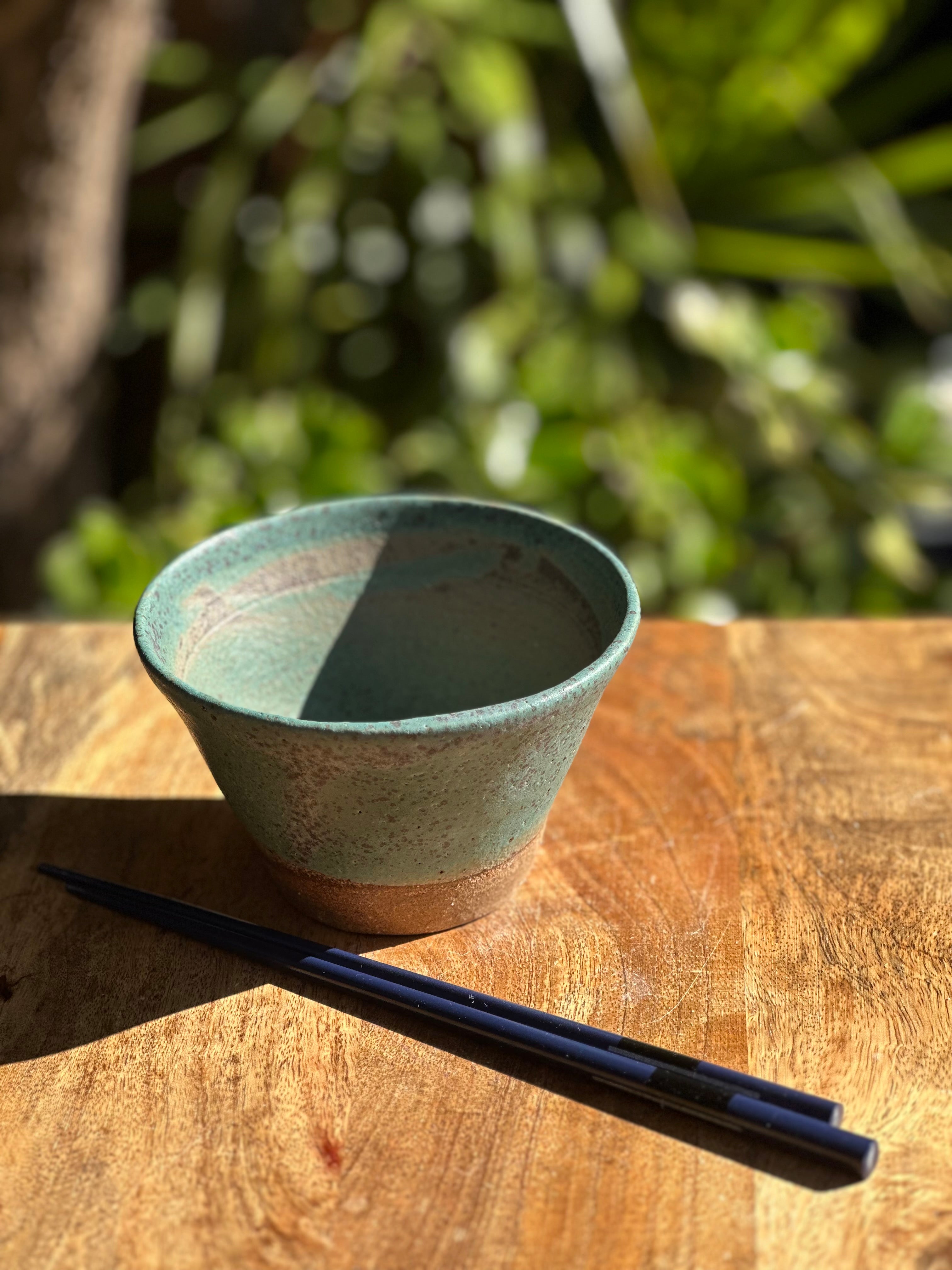 After the Storm Bowl | Dark Stoneware | Ramen Noodles