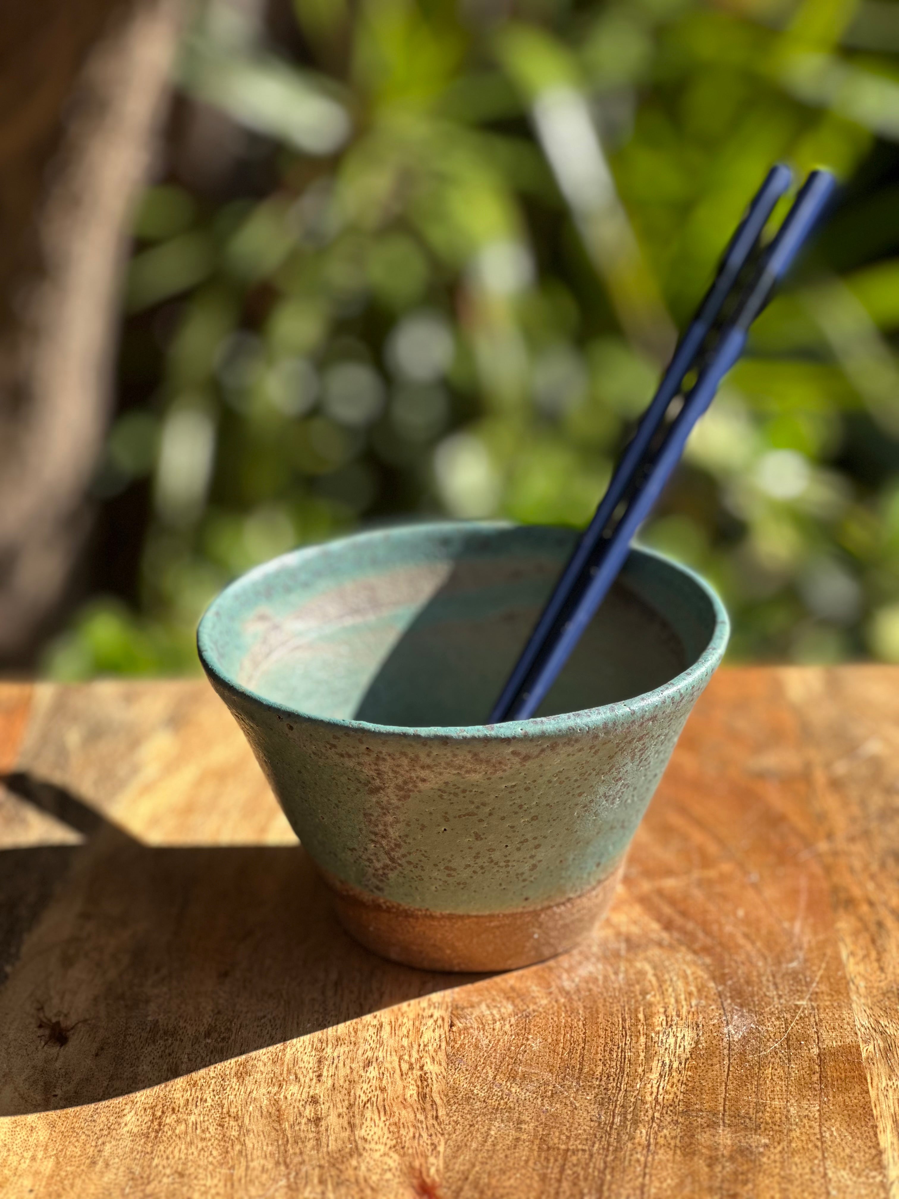 After the Storm Bowl | Dark Stoneware | Ramen Noodles