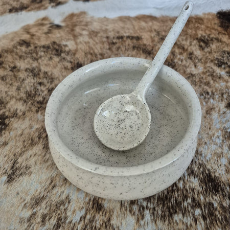 Ceramic Bowl and Spoon Set