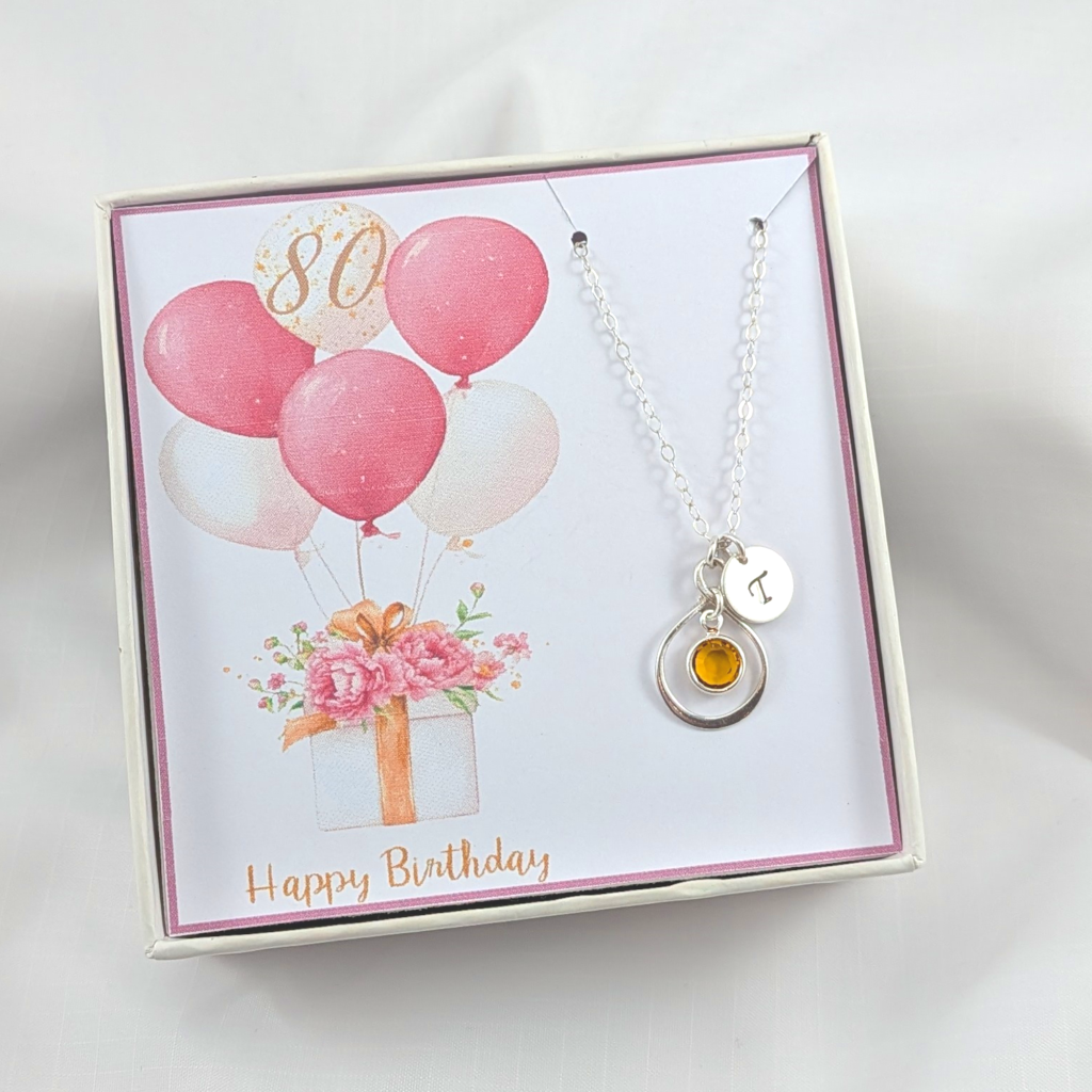 Personalized Birthday Necklace,Select 80,90,Friend,Generic