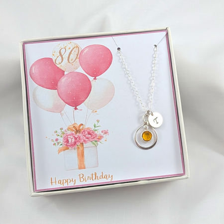 Personalized Birthday Necklace,Select 80,90,Friend,Generic