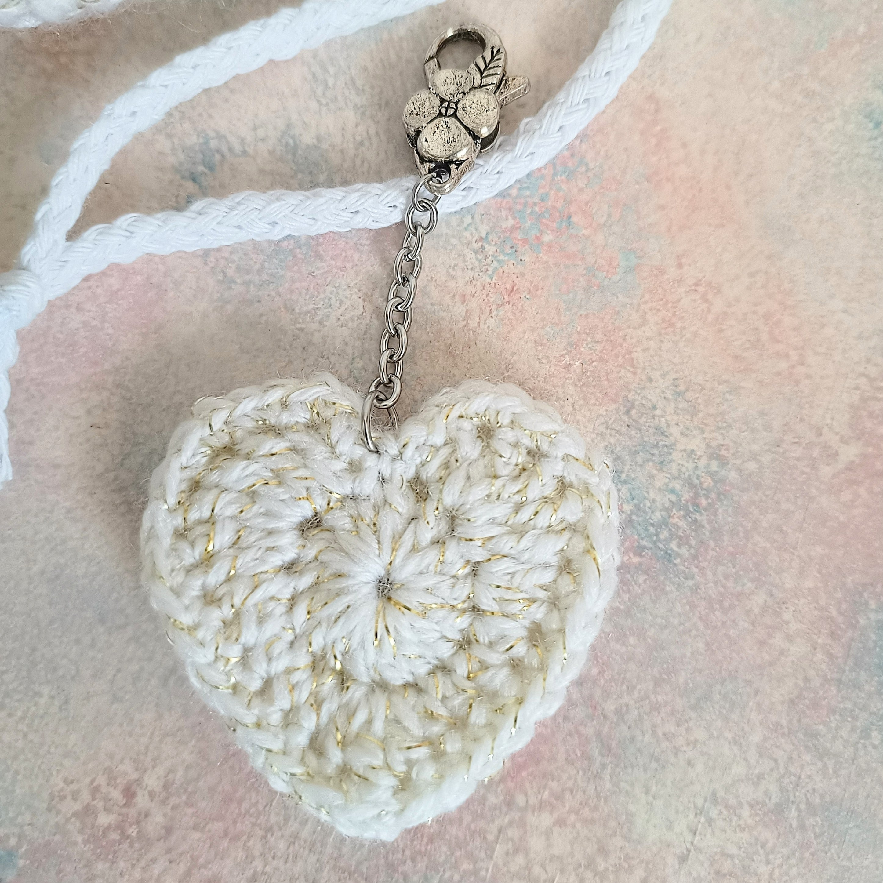 Crochet Glitter Acrylic Drawstring Bag Plus