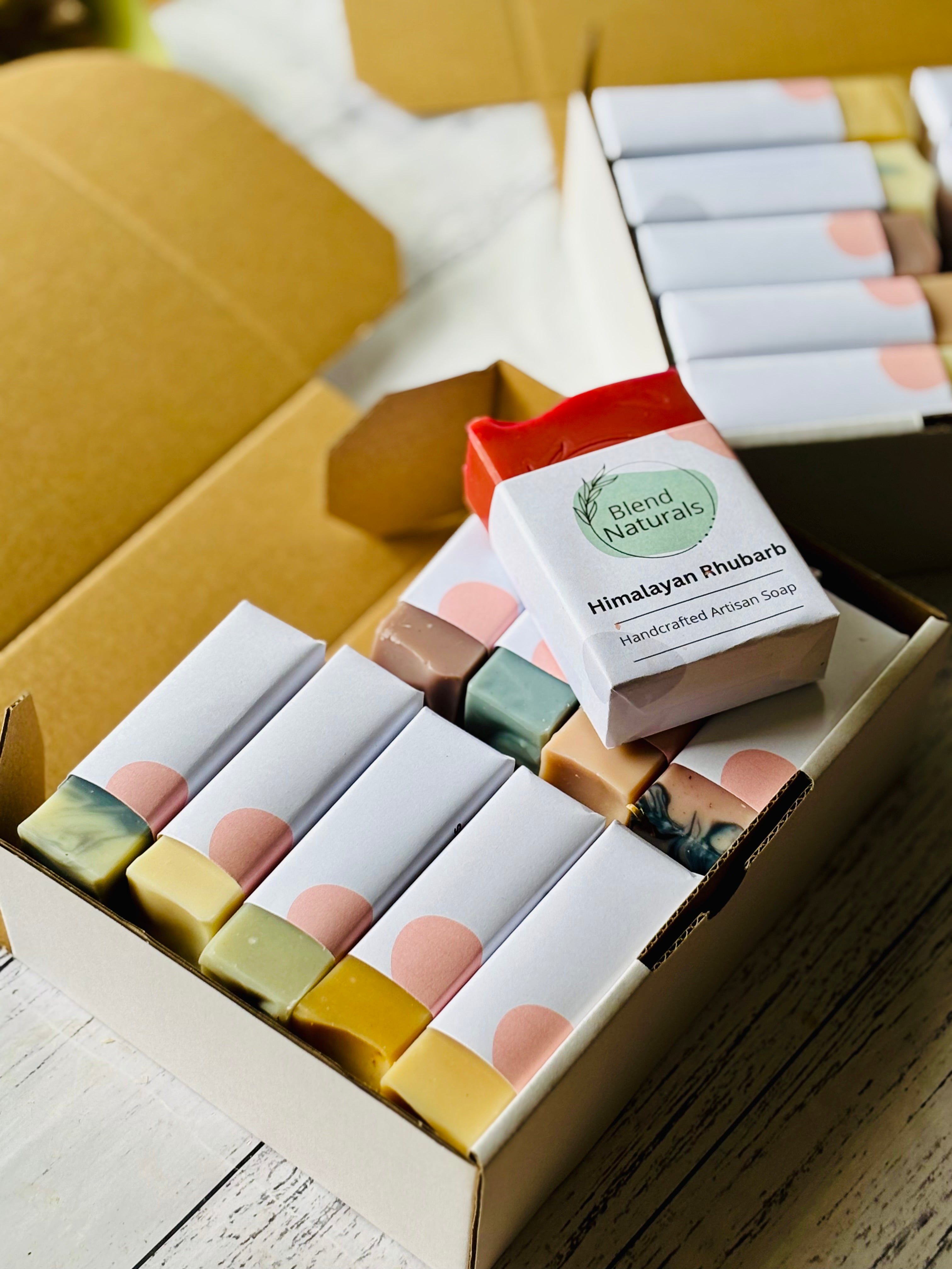 All-Natural Handcrafted Soap Gift Box | Box of 10 Soap Bars |