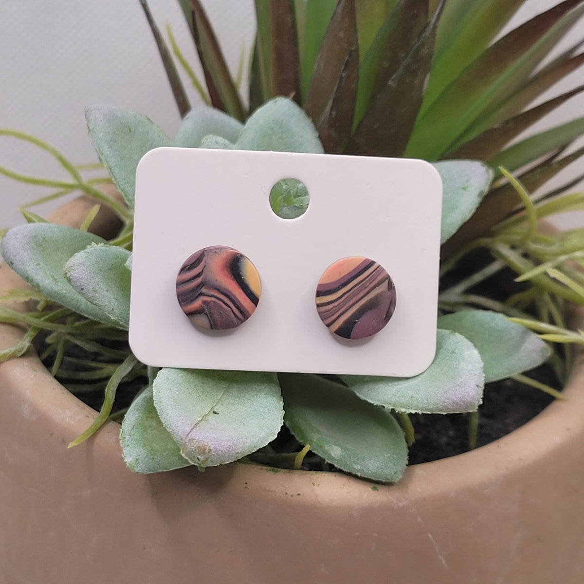 Red Retro Polymer Clay Earring Collection